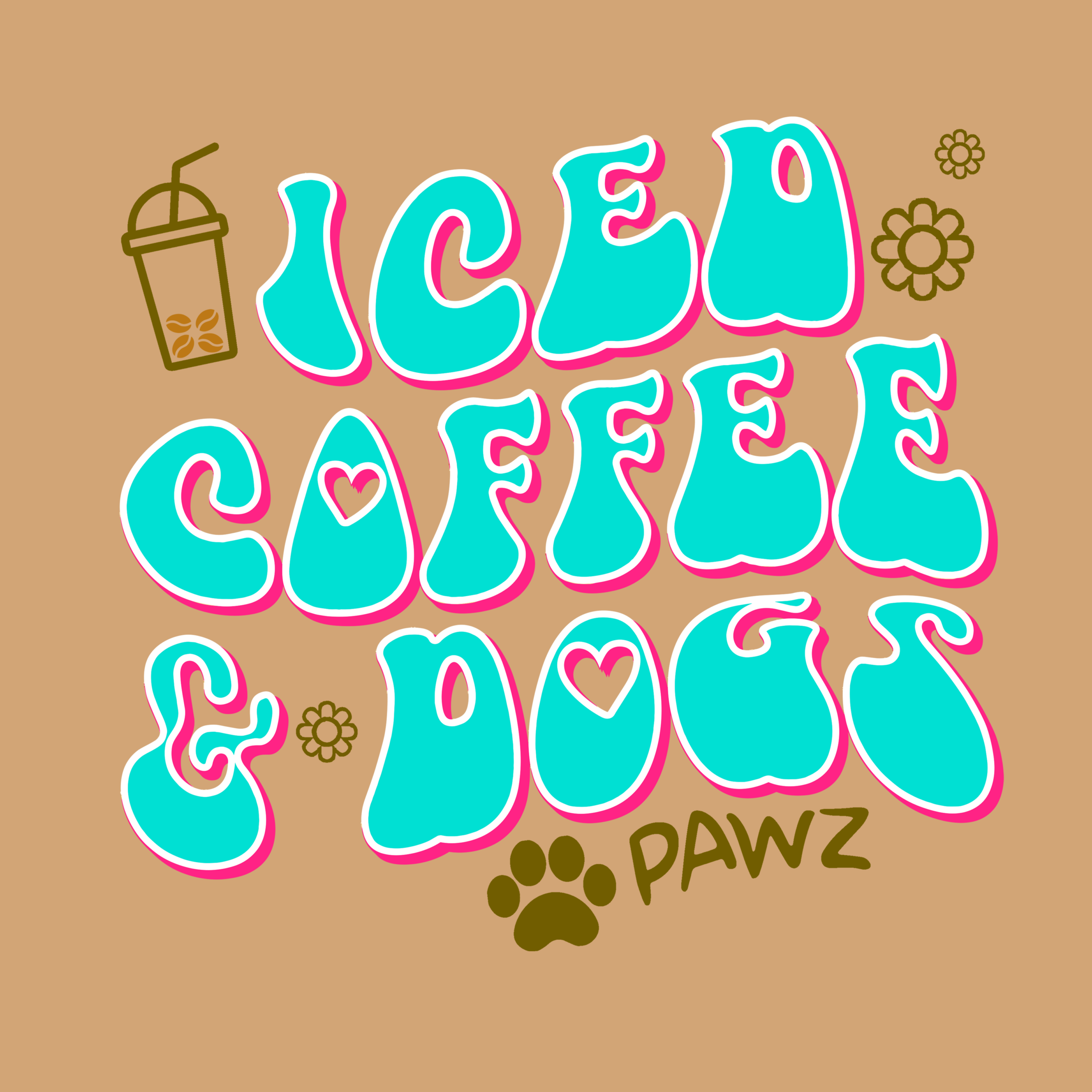 Iced Coffee Front Print (Adult Crewneck) Super sale