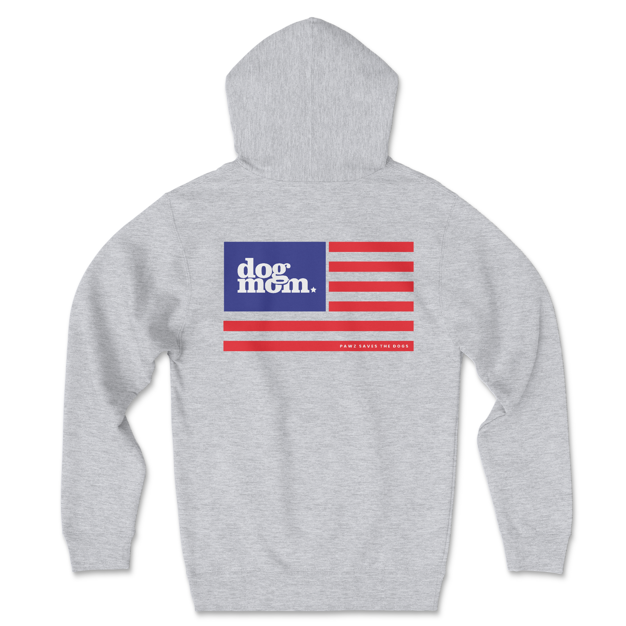 Dog Mom Flag (Back Print) (Adult Hoodie) Super Sale
