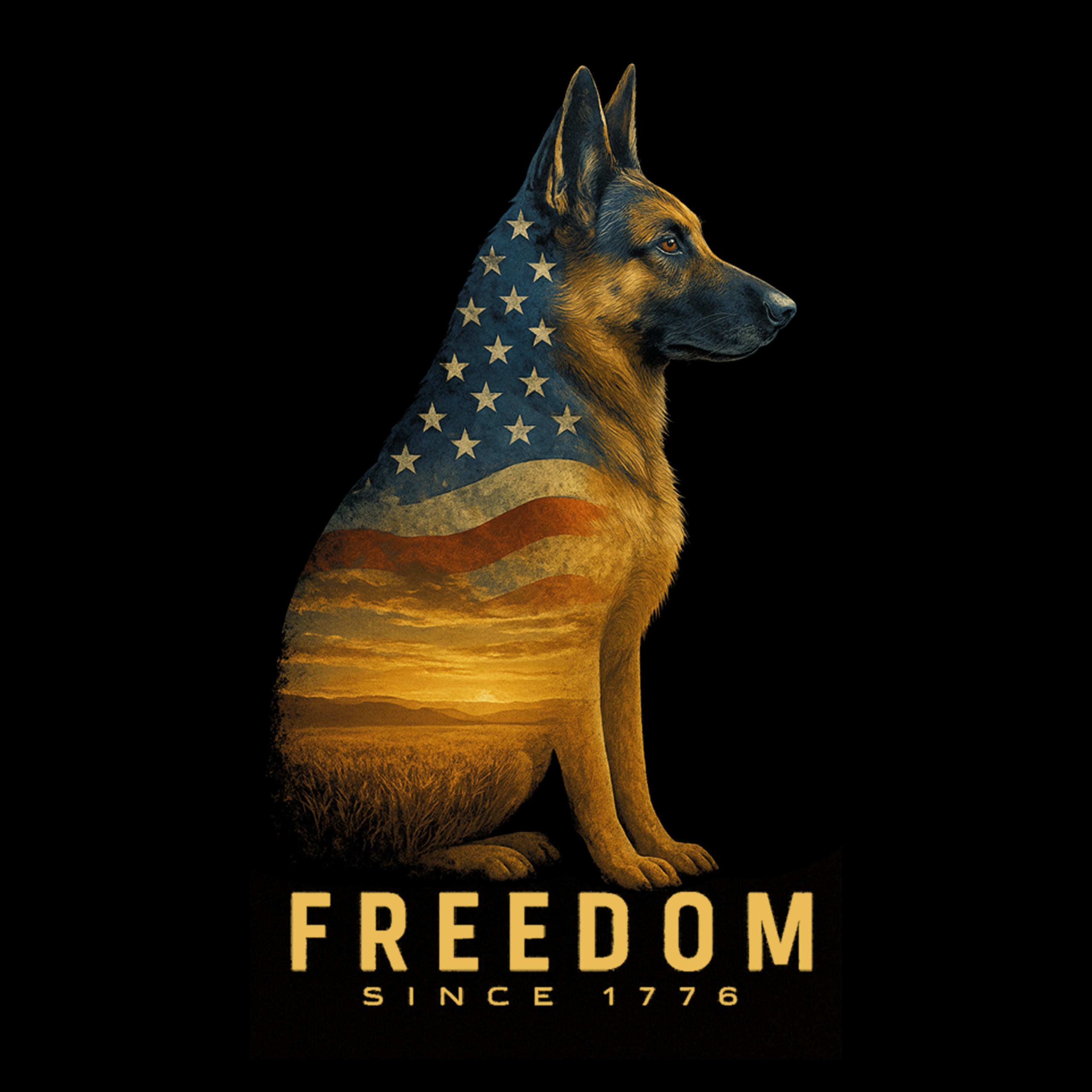 Freedom Shepherd (Adult Short Sleeve T-Shirt) Super Sale