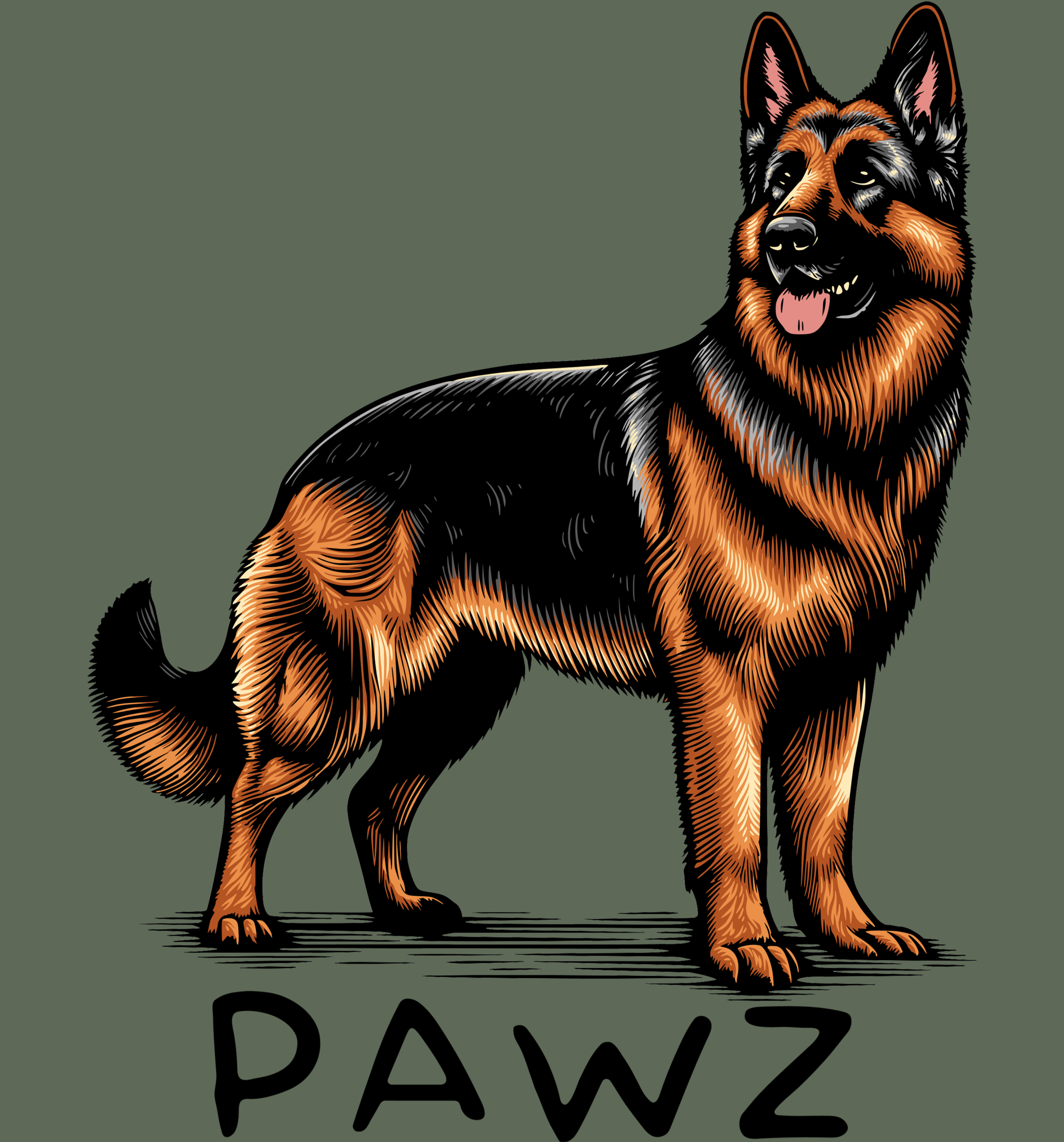 German Shepherd (Adult Short Sleeve T-Shirt) super sale