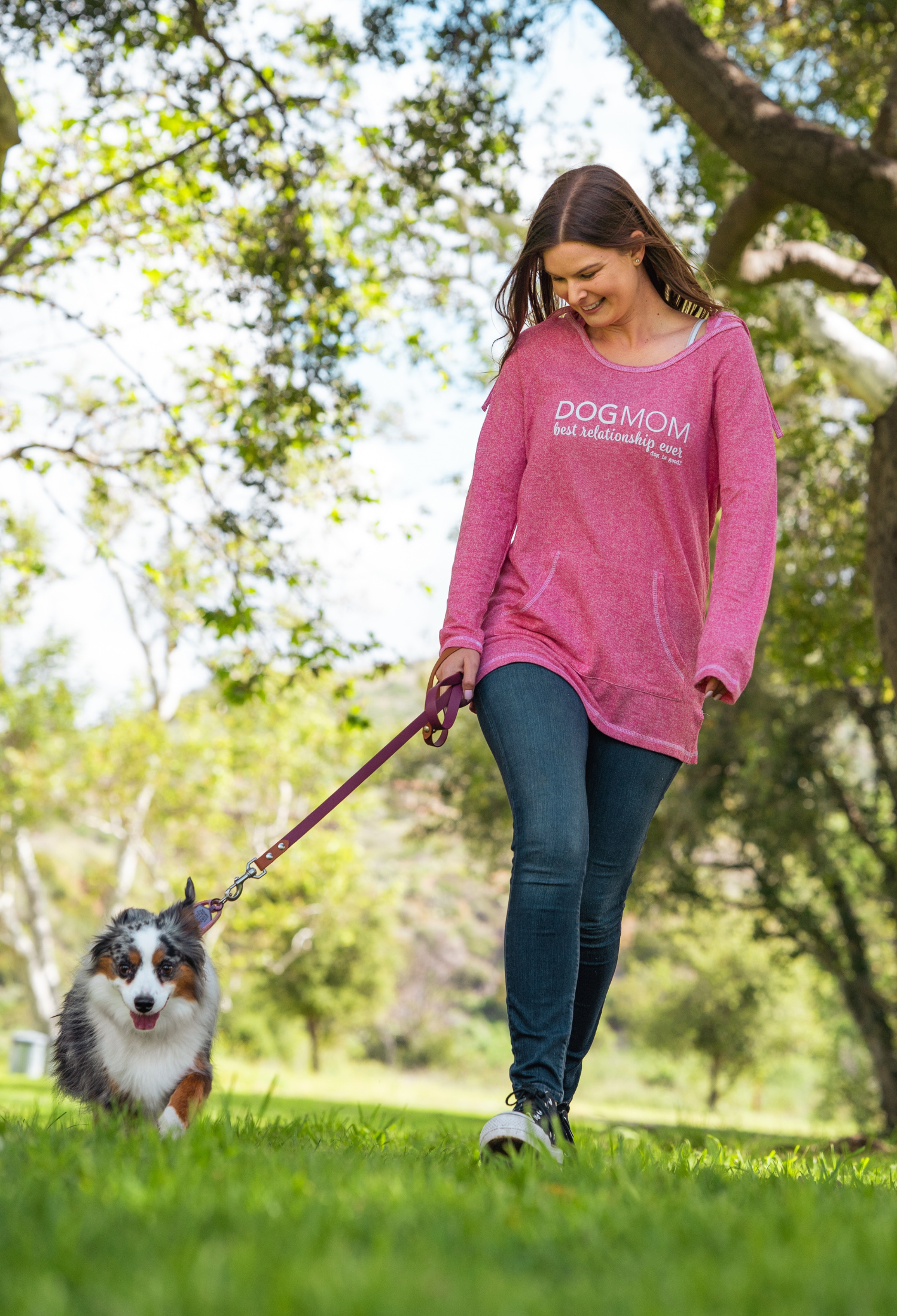 Tunic Hoodie: Dog Mom
